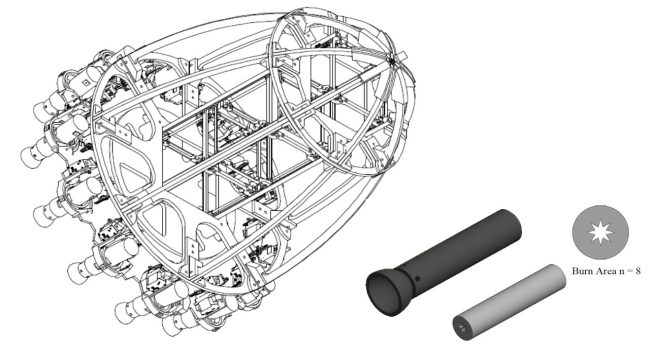 Variable Thrust Profile by Sequential Pulses of an Array of Solid Propellant Engines